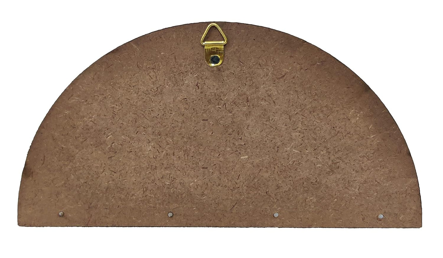 Pack of 2 DIY Wooden Semi Circle Plain Keyholders (KEY006)