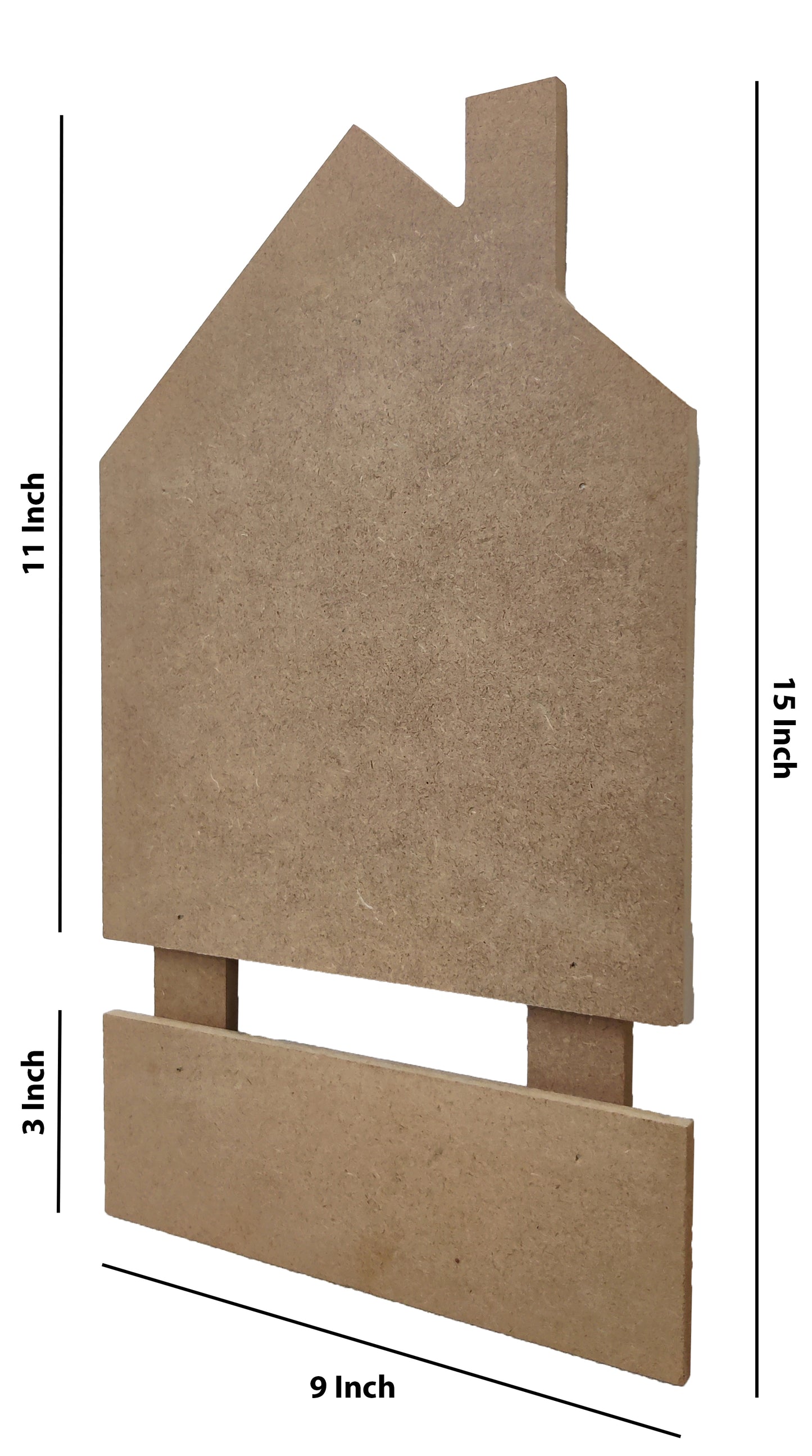 Decorative MDF Hut Name Plate with 1 Row Attached (NAM021)