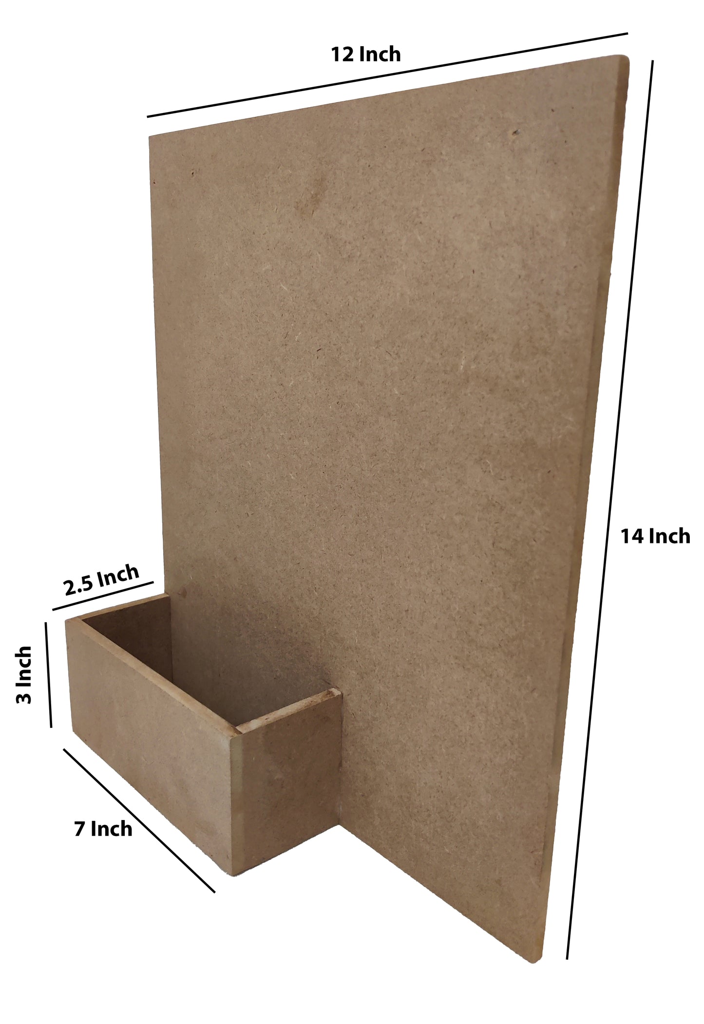 Decorative MDF Solid Name Plate with Partial Flower Planter Box (NAM024)