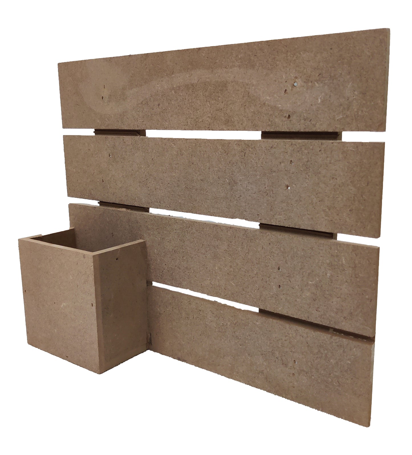 Decorative MDF 4 Row Name Plate with Flower Planter Box (12x10 Inch) (NAM025)