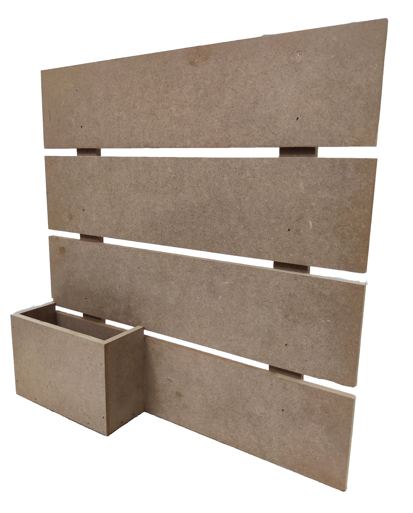 Decorative MDF 4 Row Name Plate with Flower Planter Box (15x15 Inch) (NAM027)