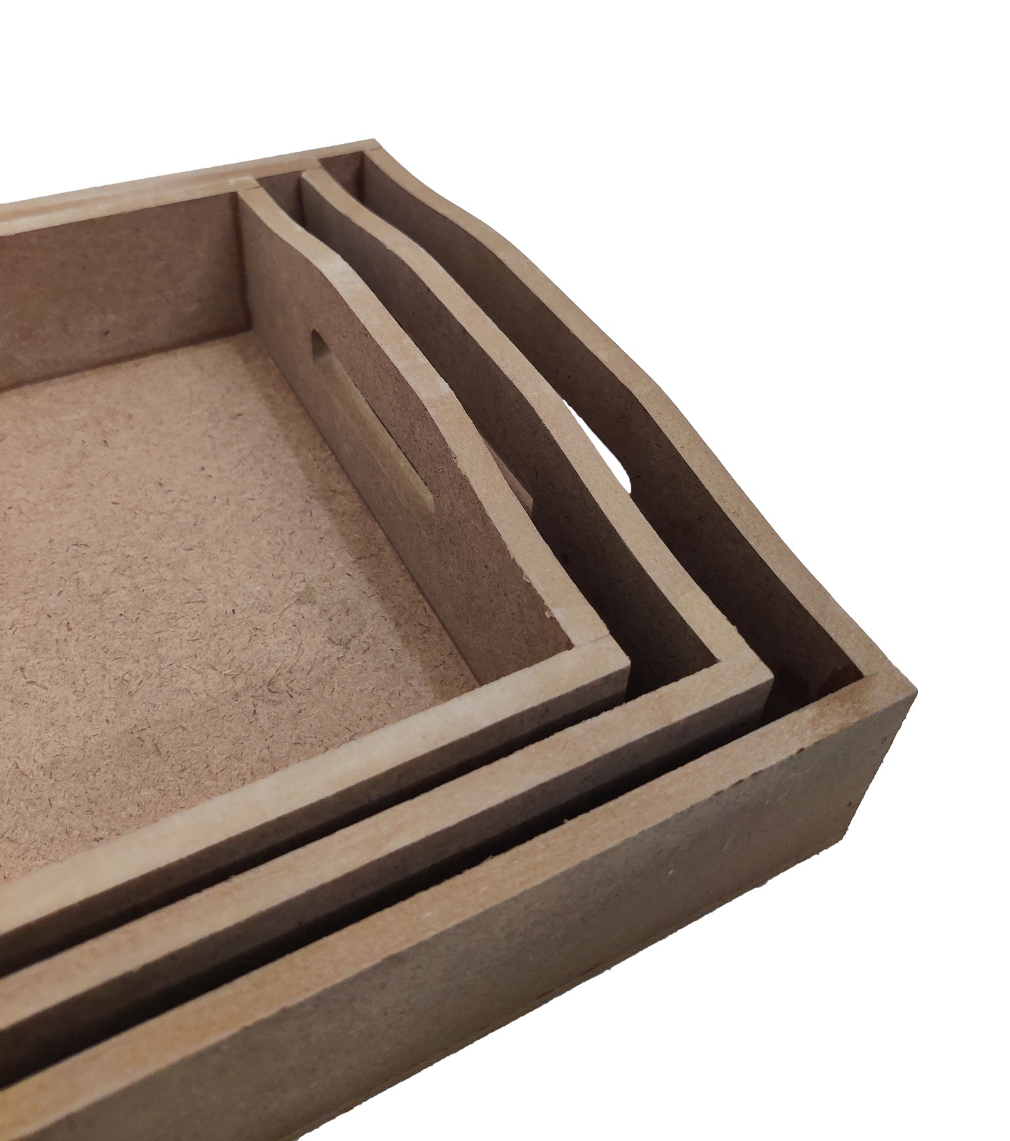 Set of 3 DIY Rectangle Trays with Handle (TR006)