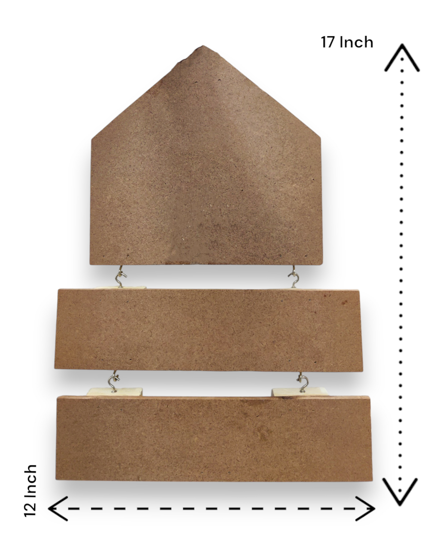 Decorative MDF Hut Name Plate with 2 Hanging Rows (NAM017)