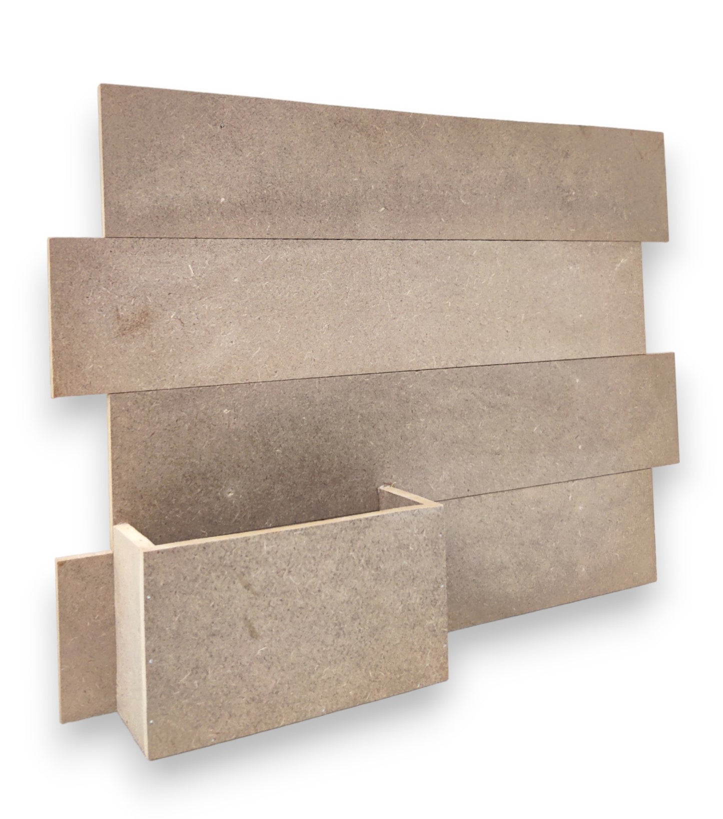 Decorative MDF Name Plate with Uneven Rows and Flower Planter Box (NAM031)