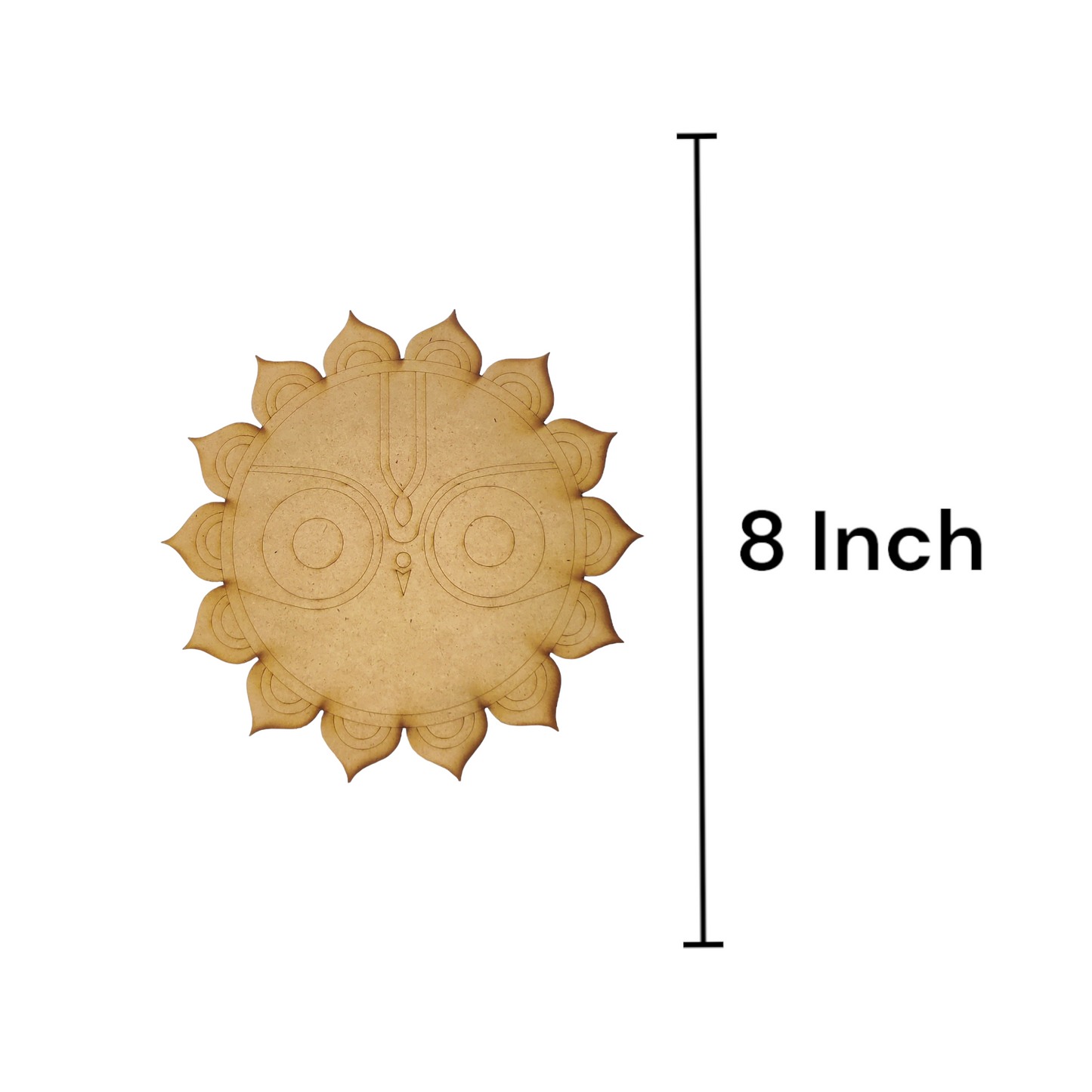 (Pack of 2) DIY Decorative MDF Pre Marked Cutout Bases Lord Shree Jagannath Pre Marked Design 1 For Wall Hanging Decoration, Art & Craft (WAB12012)