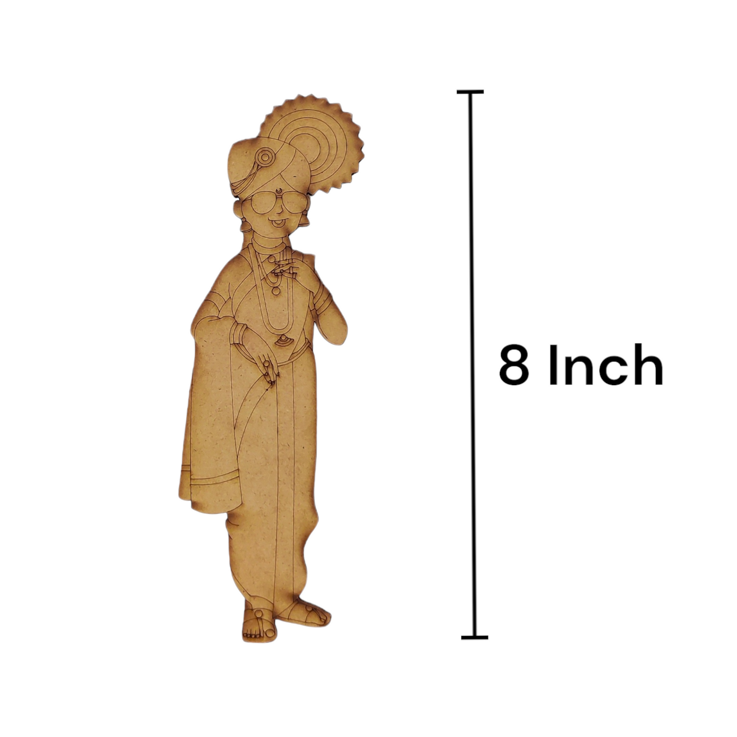 (Pack of 2) DIY Decorative MDF Pre Marked Cutout Bases Traditional Western Modern Woman Girl Pre Marked Design 3 For Wall Hanging Decoration, Art & Craft (WAB12020)