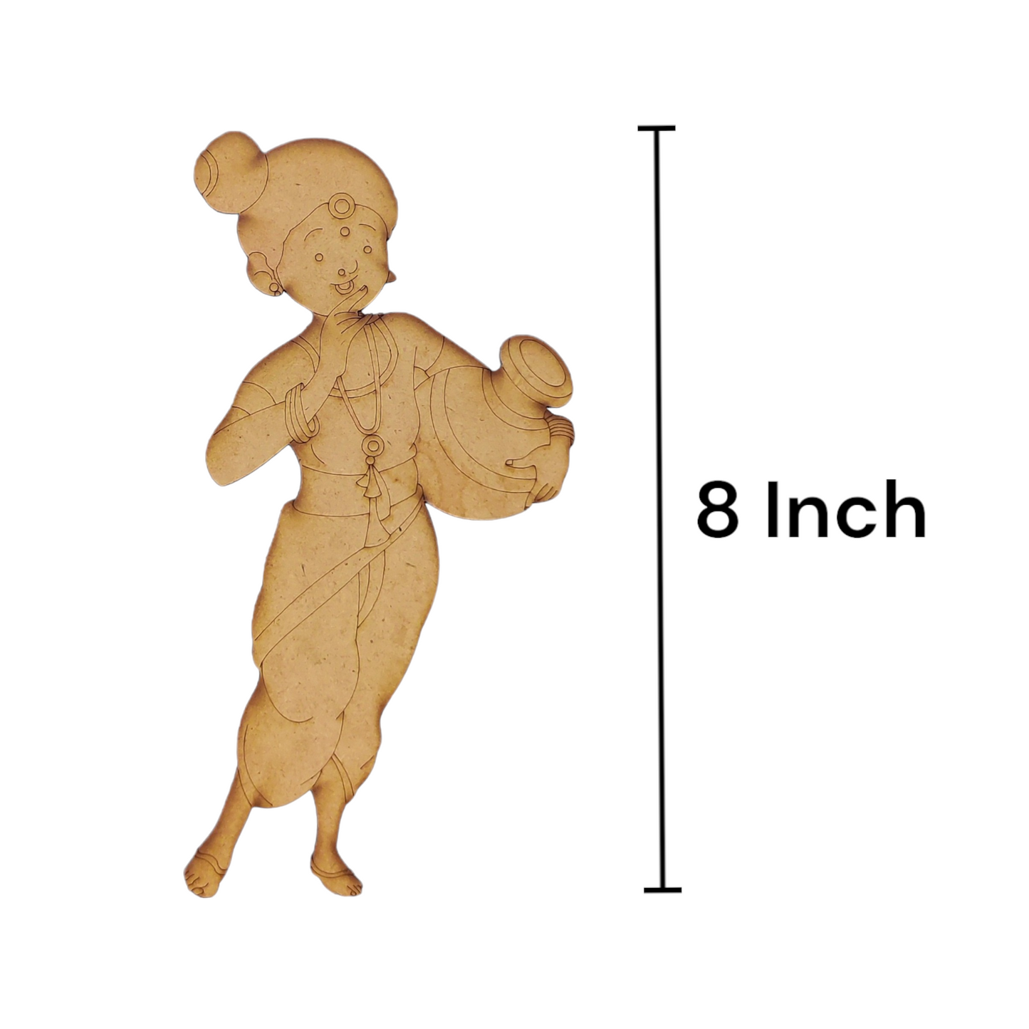 (Pack of 2) DIY Decorative MDF Pre Marked Cutout Bases Traditional Western Modern Woman Girl Pre Marked Design 5 For Wall Hanging Decoration, Art & Craft (WAB12022)