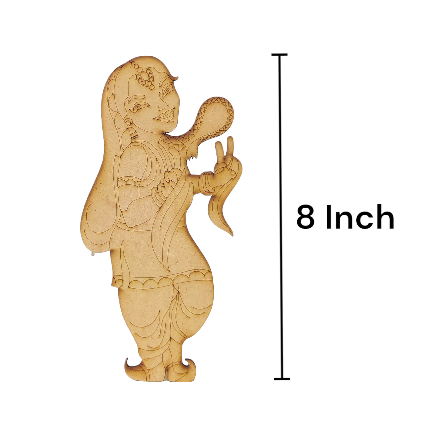 (Pack of 2) DIY Decorative MDF Pre Marked Cutout Bases Traditional Western Modern Woman Girl Pre Marked Design 6 For Wall Hanging Decoration, Art & Craft (WAB12023)