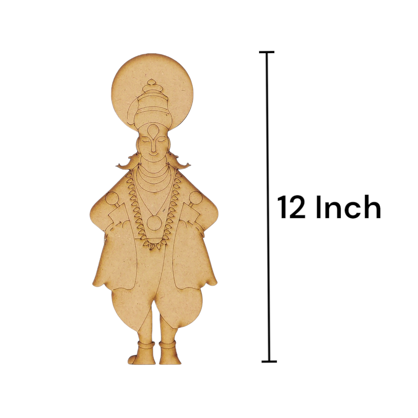 (Pack of 2) DIY Decorative MDF Pre Marked Cutout Bases Lord Sri Venkateswara Swami Pre Marked For Wall Hanging Decoration, Art & Craft (WAB12037)
