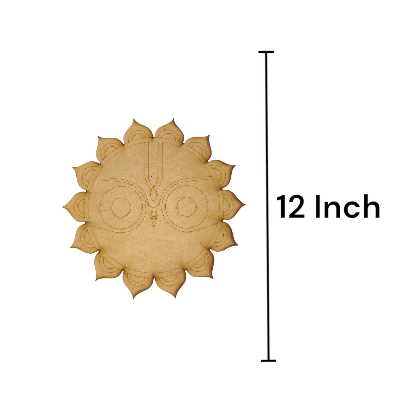 (Pack of 2) DIY Decorative MDF Pre Marked Cutout Bases Lord Shree Jagannath Pre Marked Design 1 For Wall Hanging Decoration, Art & Craft (WAB12012)