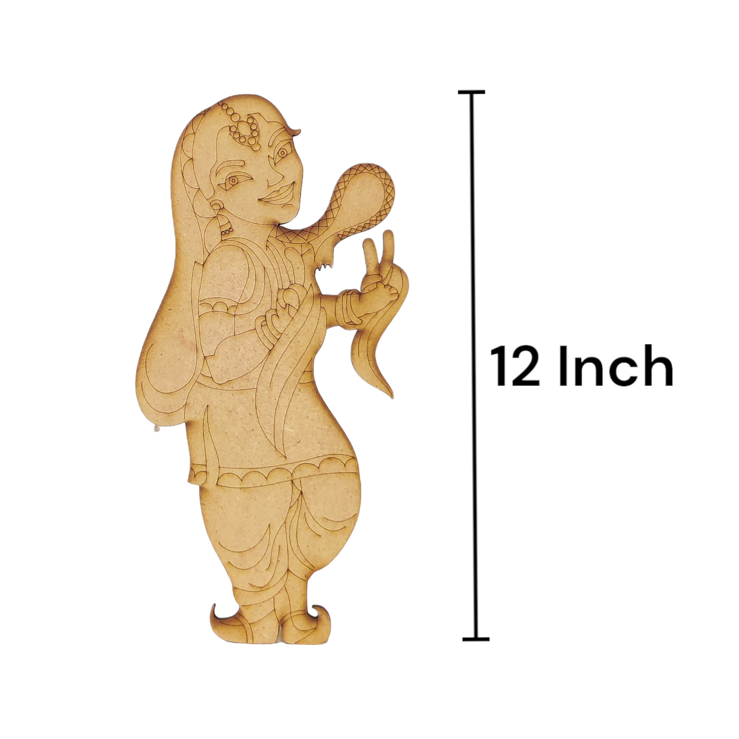 (Pack of 2) DIY Decorative MDF Pre Marked Cutout Bases Traditional Western Modern Woman Girl Pre Marked Design 6 For Wall Hanging Decoration, Art & Craft (WAB12023)
