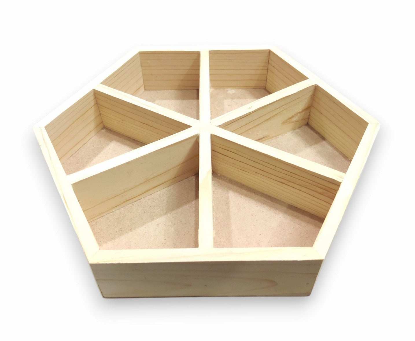 DIY Pinewood Hexagon Tray for Packing & Serving (TR015)