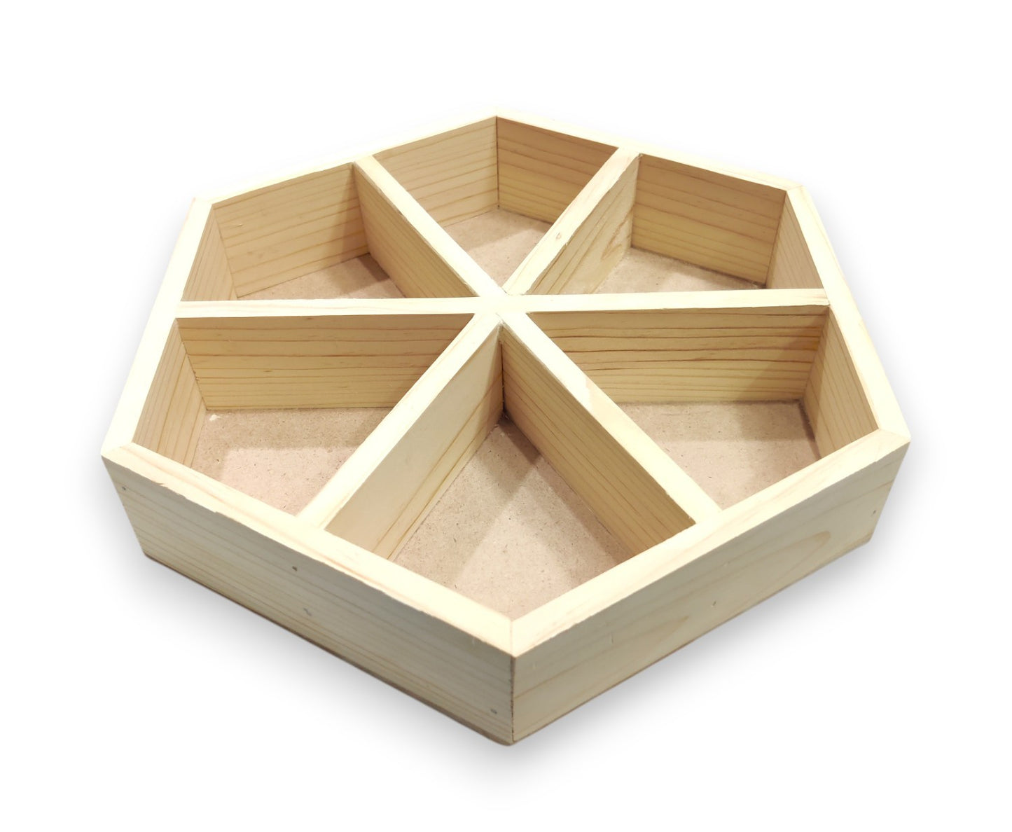 DIY Pinewood Hexagon Tray for Packing & Serving (TR015)