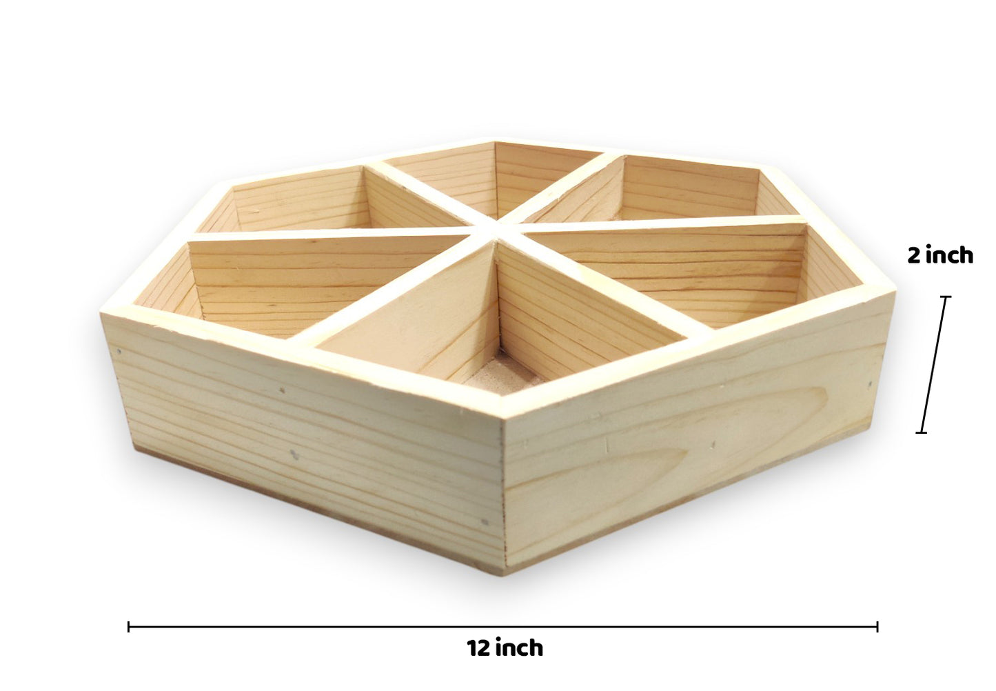 DIY Pinewood Hexagon Tray for Packing & Serving (TR015)