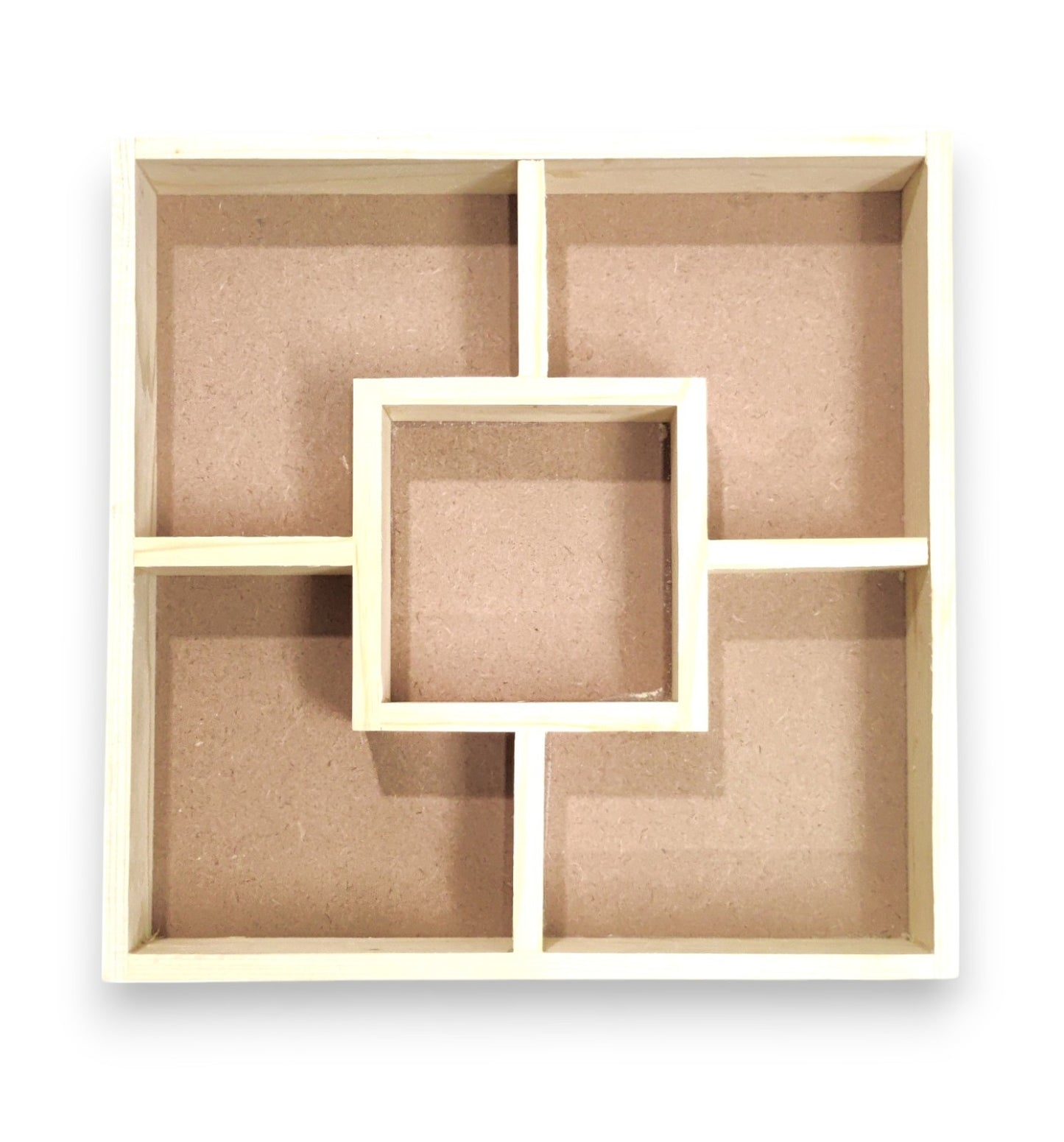 DIY Pinewood Square Packing & Serving Tray with Partitions (TR016)