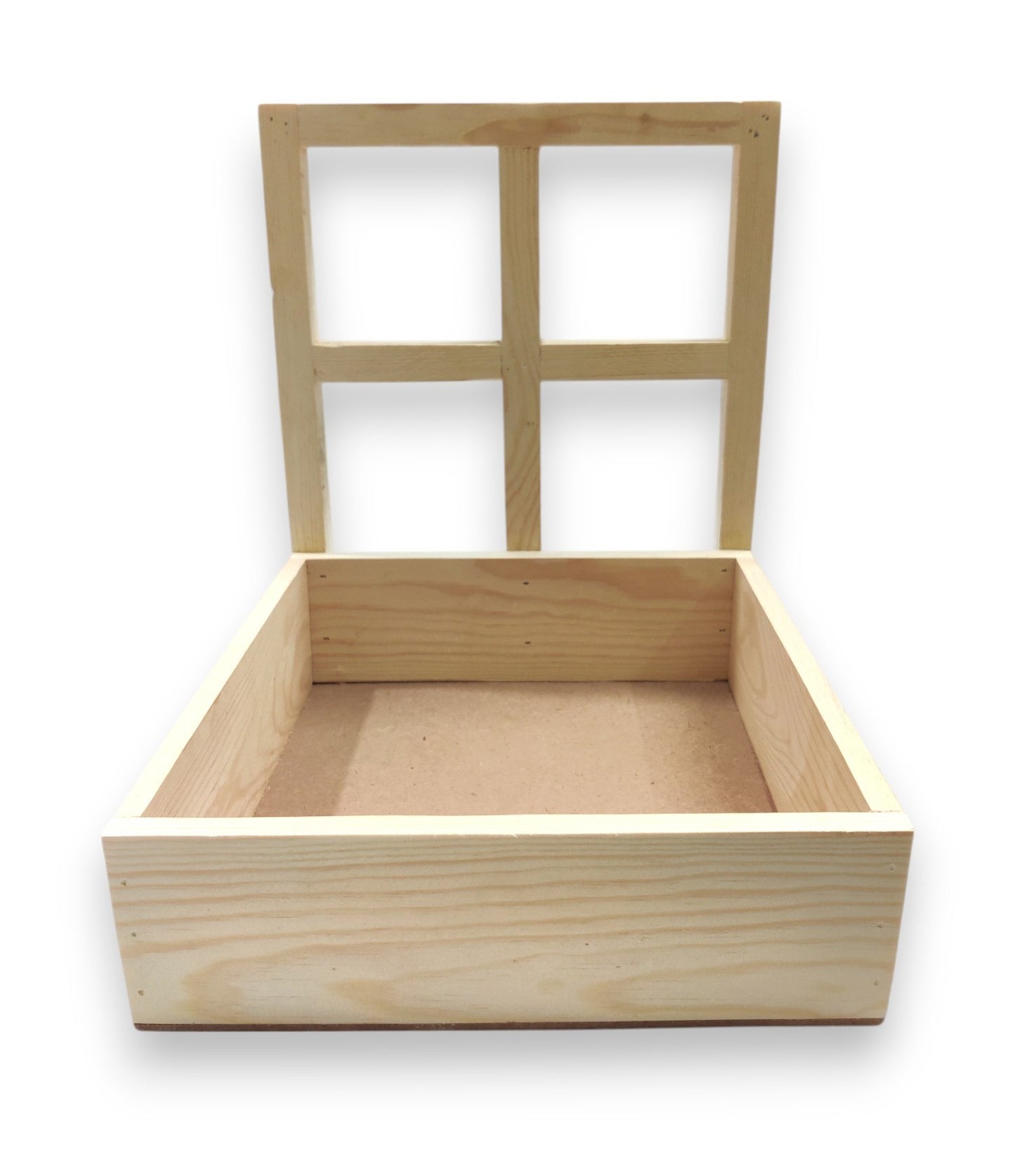 DIY Pinewood Square Tray with Backboard (TR017)