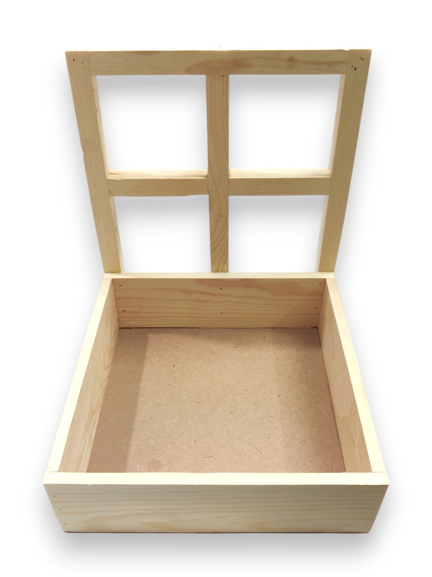 DIY Pinewood Square Tray with Backboard (TR017)