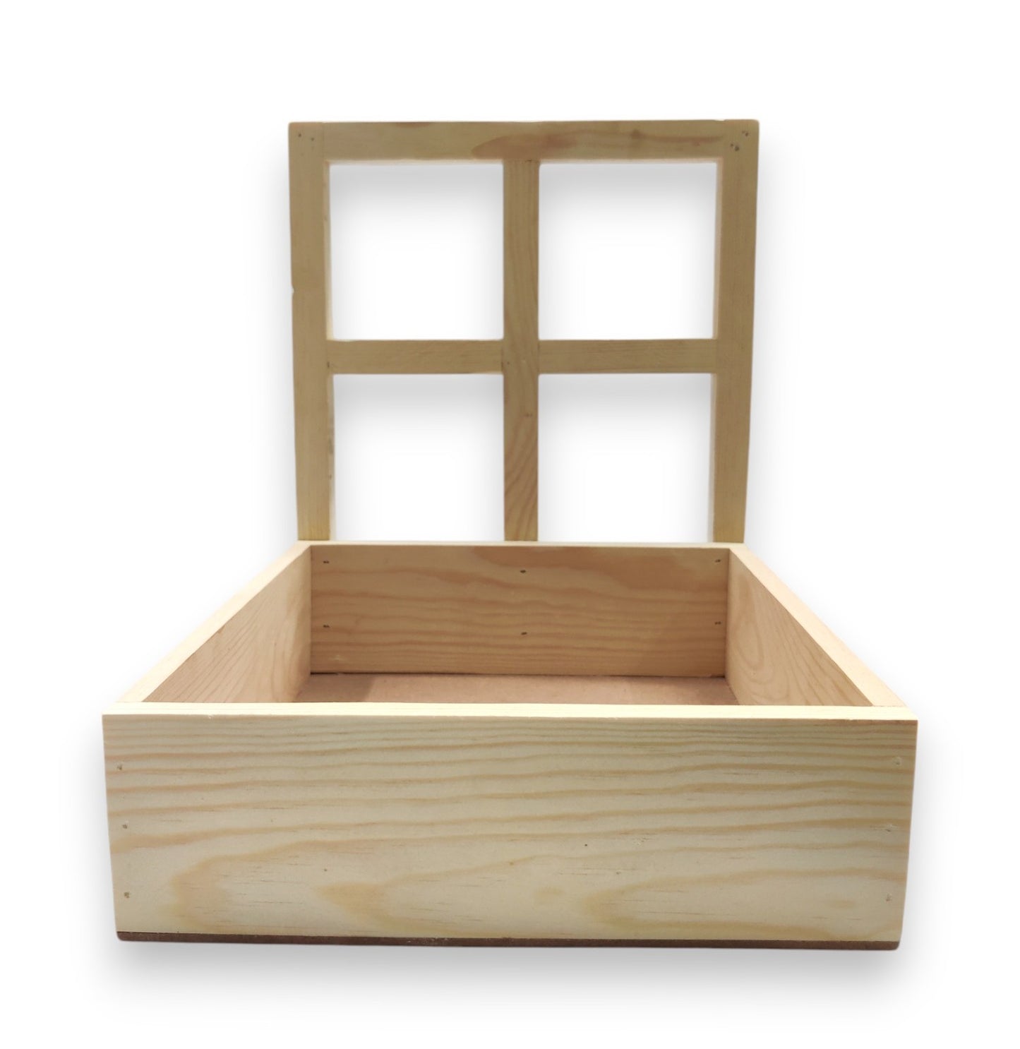 DIY Pinewood Square Tray with Backboard (TR017)