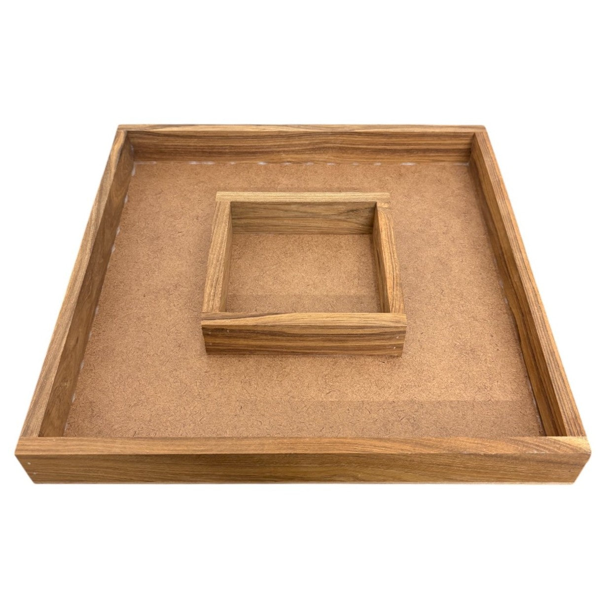 RIA Studio Decorative Teak Wood Varmala Preservation Frame with Photo Space for Resin Art (Square 12X12)