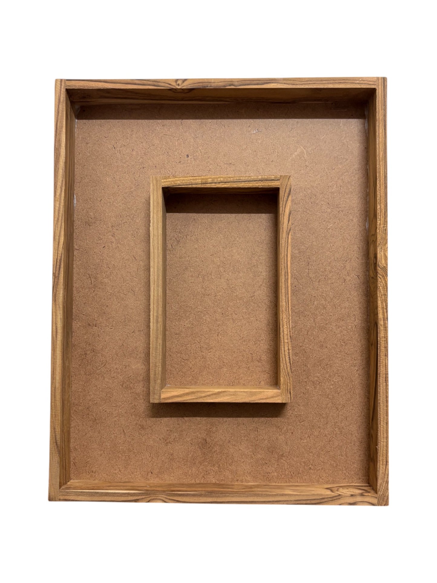 RIA Studio Decorative Teak Wood Varmala Preservation Frame with Photo Space for Resin Art (Rectangle 15X12)