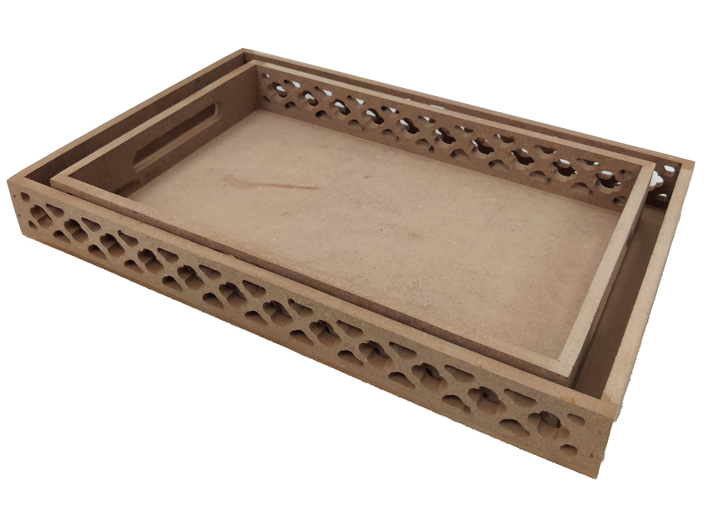 Set of 2 DIY Laser Cut Designer Serving Tray (TR001)