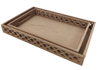Set of 2 DIY Laser Cut Designer Serving Tray (TR001)