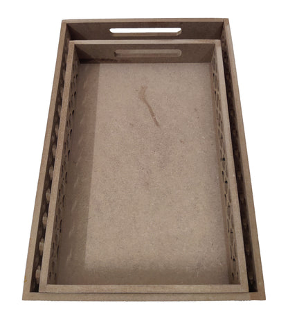 Set of 2 DIY Laser Cut Designer Serving Tray (TR001)