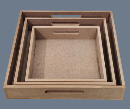 Set of 3 DIY Square Serving Tray Set (TR002)