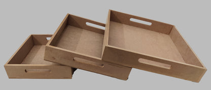 Set of 3 DIY Square Serving Tray Set (TR002)