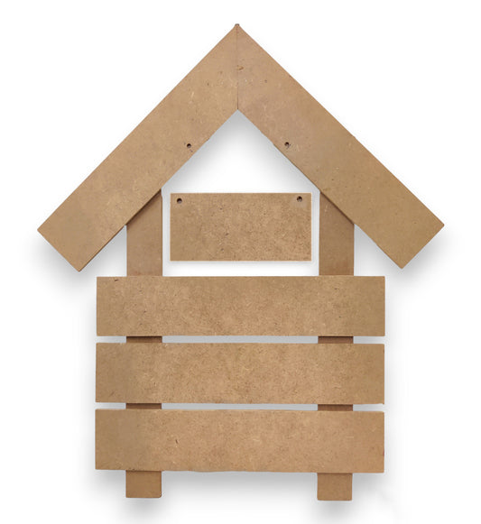 Decorative MDF 3 Row Hut Name Plate (NAM007)