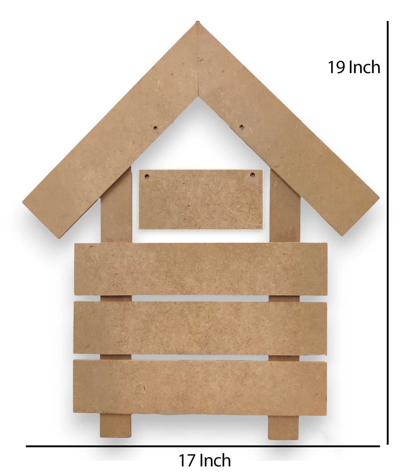 Decorative MDF 3 Row Hut Name Plate (NAM007)