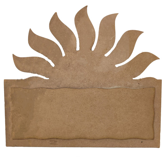 Decorative MDF Suraj Rising Sun Name Plate (NAM010)