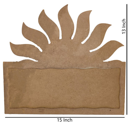 Decorative MDF Suraj Rising Sun Name Plate (NAM010)