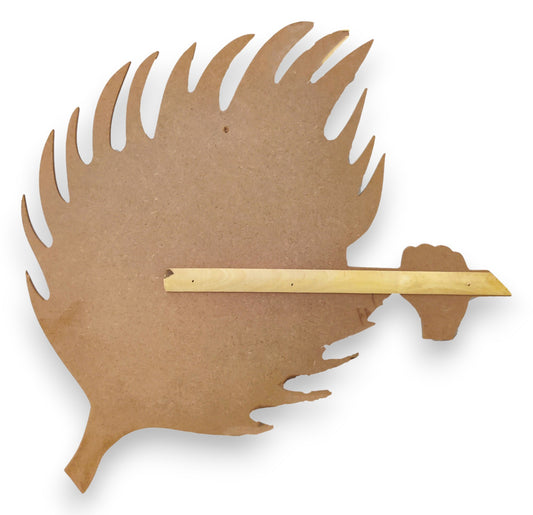 Decorative MDF Peacock Feather Mor Pankh Name Plate with Bansuri (NAM012)