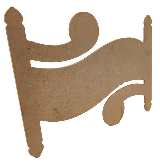 Decorative MDF Scroll Shaped Name Plate (NAM013)