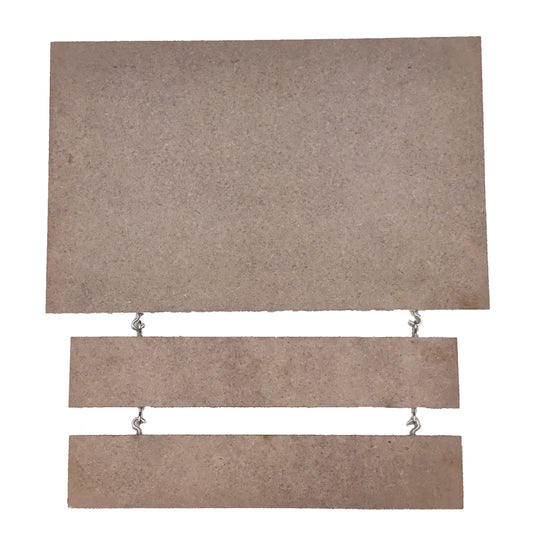 Decorative MDF Rectangle Name Plate with 2 Rows Hanging (NAM018)