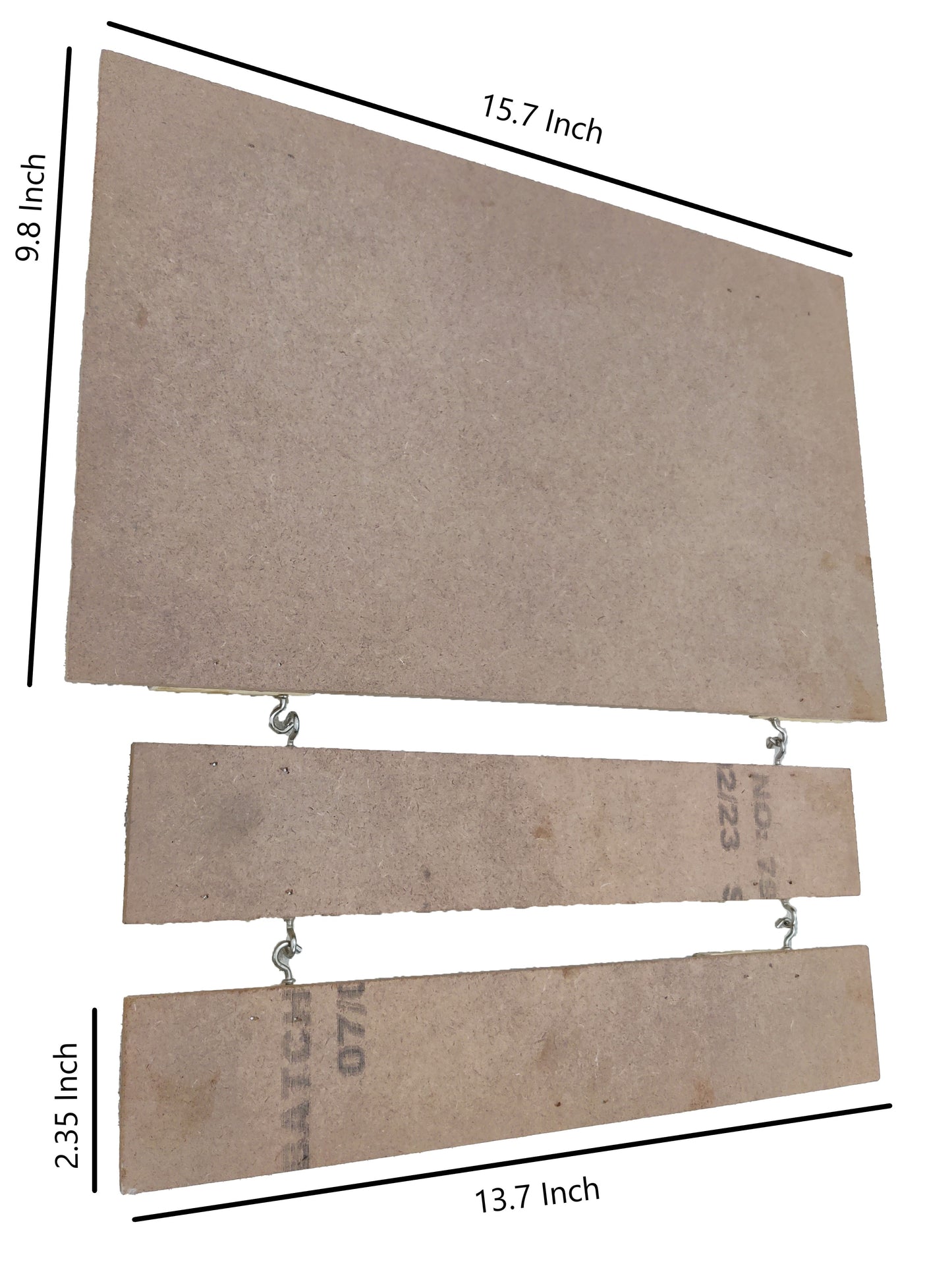 Decorative MDF Rectangle Name Plate with 2 Rows Hanging (NAM018)