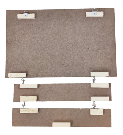 Decorative MDF Rectangle Name Plate with 2 Rows Hanging with Laser Cut Tree (NAM019)