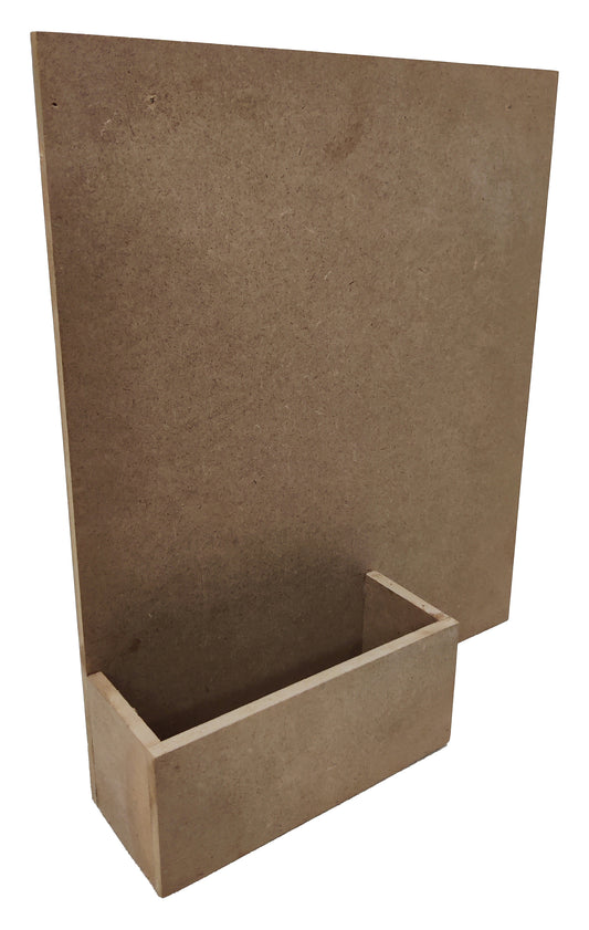 Decorative MDF Solid Name Plate with Partial Flower Planter Box (NAM024)