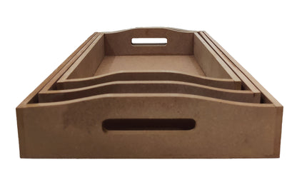 Set of 3 DIY Rectangle Trays with Handle (TR006)