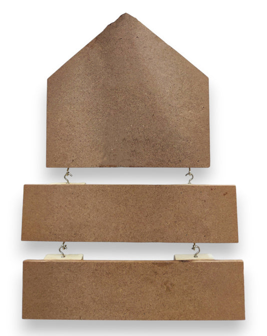 Decorative MDF Hut Name Plate with 2 Hanging Rows (NAM017)