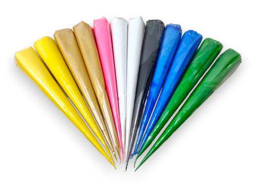 (Pack of 12) Colorful Ceramic Cones for Lippan Art & Craft and Decorative Purposes