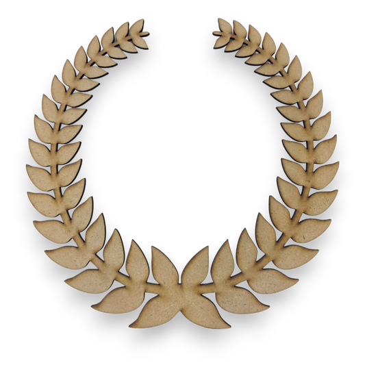 DIY Decorative MDF Round Wreath Cutouts Leaf Branch Trees Shapes Props for Wall Hanging Decoration & Art Craft (CUT001)