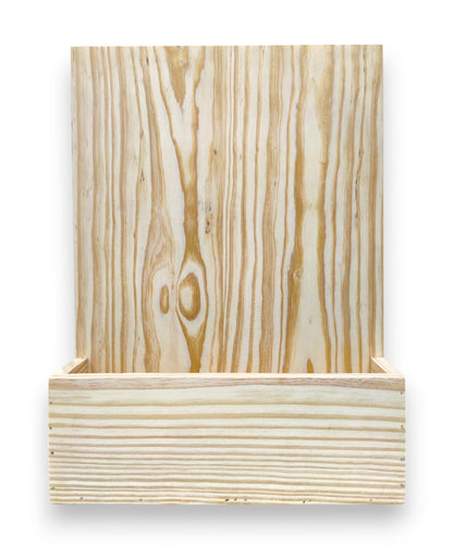 Decorative Pinewood Solid Name Plate with Flower Planter Box (NAM022)