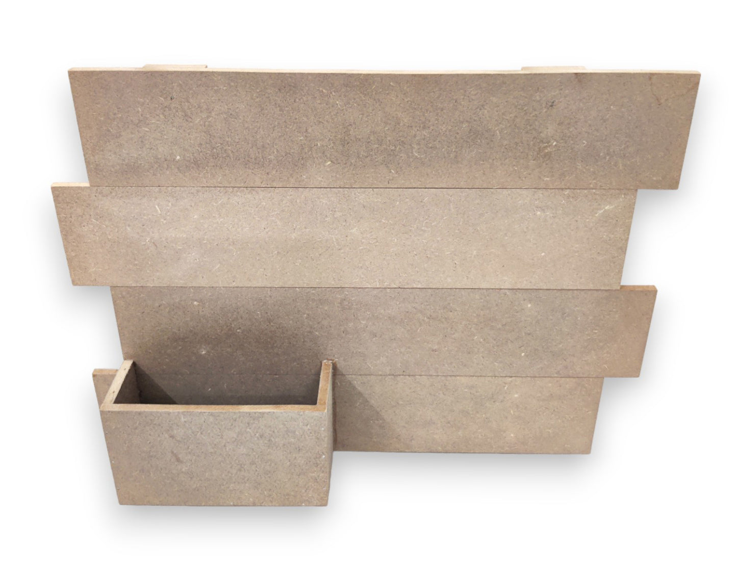 Decorative MDF Name Plate with Uneven Rows and Flower Planter Box (NAM031)