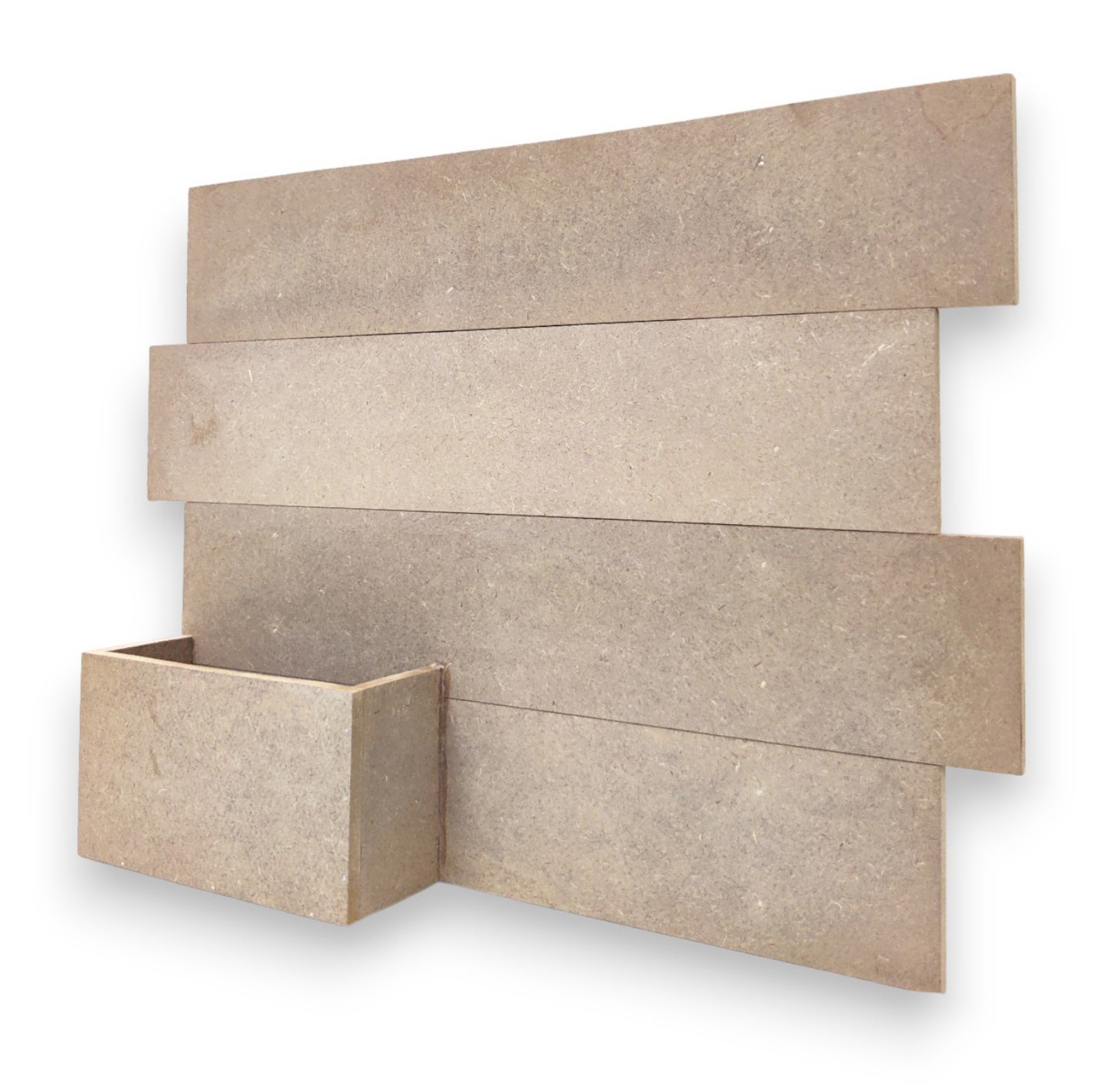Decorative MDF Name Plate with Uneven Rows and Flower Planter Box (NAM031)