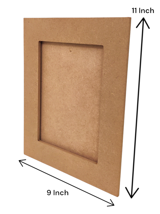 RIA Studio DIY Single MDF Photo Frame Cutout for Resin Art & Craft, Home Décor - 28 cm x 23 cm x 2 cm