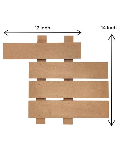 Decorative MDF 4 Row Name Plate Uneven (NAM035)