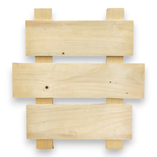 Decorative Pinewood 3 Row Name Plate (NAM001)