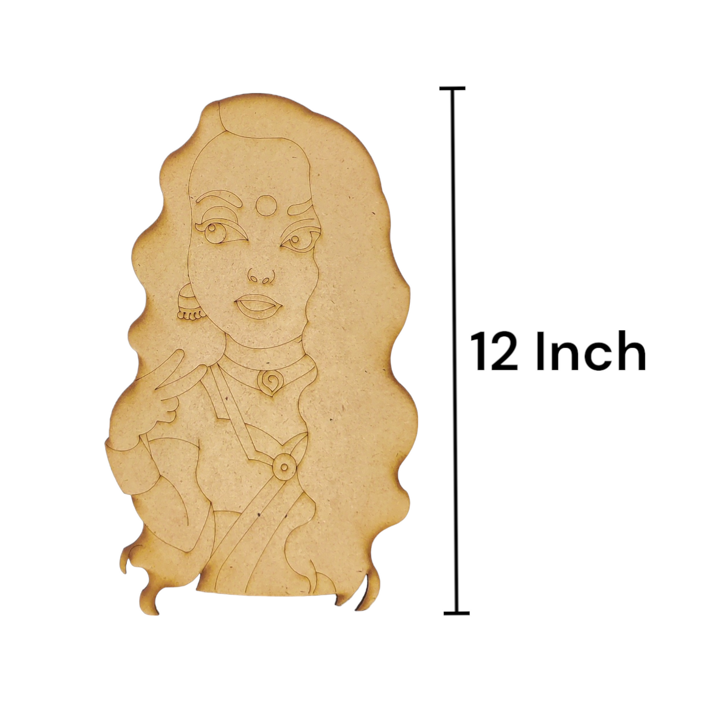 (Pack of 2) DIY Decorative MDF Pre Marked Cutout Bases Traditional Western Modern Woman Girl Pre Marked Design 1 For Wall Hanging Decoration, Art & Craft (WAB12011)